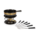 Stöckli Service à fondue au fromage L'Alpage noir - Garantie 5 ans 