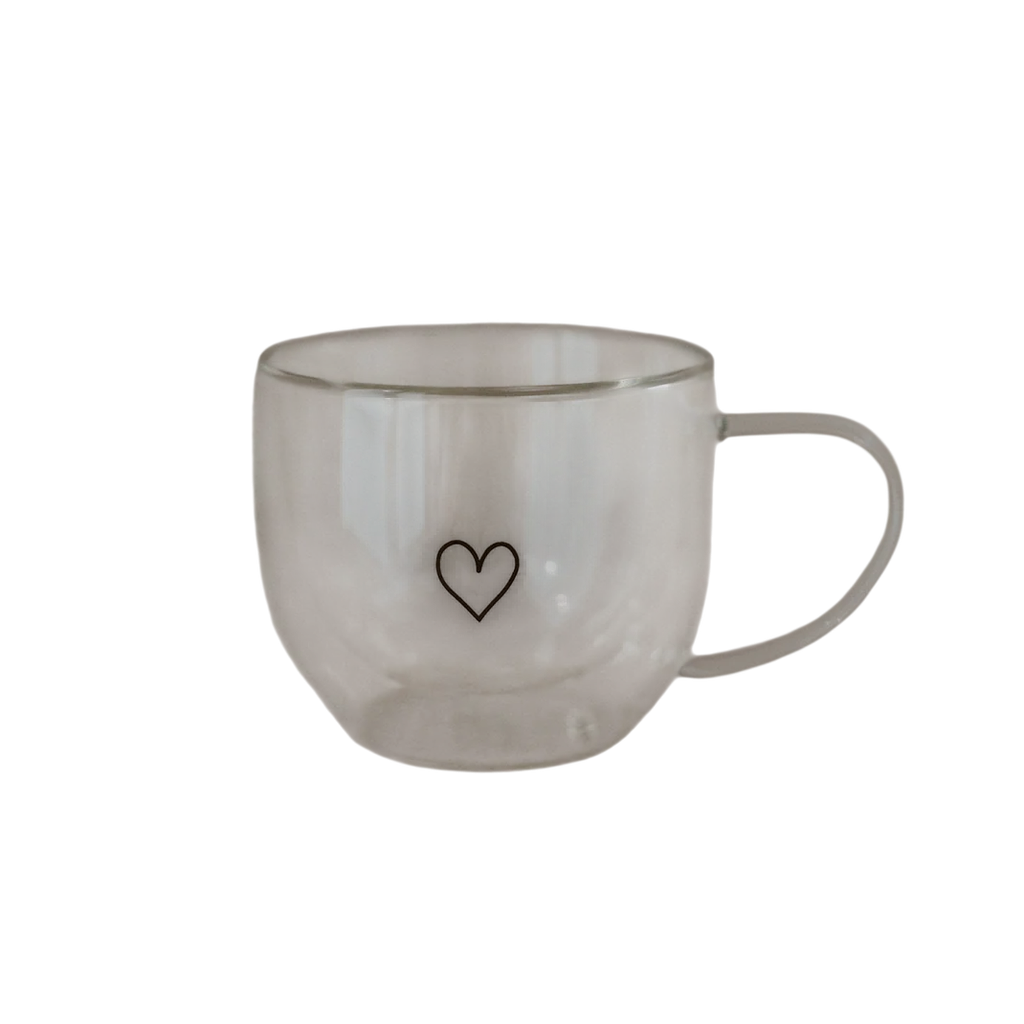 Eulenschnitt Tasse en verre double paroi cœur 250ml 
