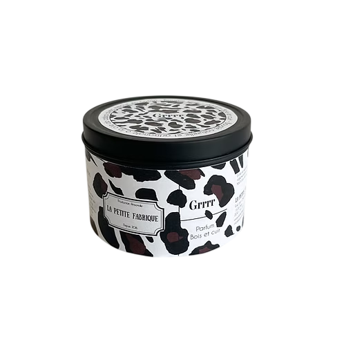 [PF-75] La Petite Fabrique Bougie métal noir "Grrrrr" 180gr