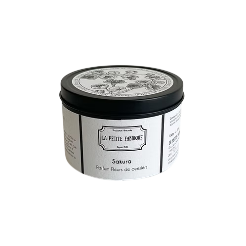 [PF-79] La Petite Fabrique Bougie métal noir "Sakura" 180gr