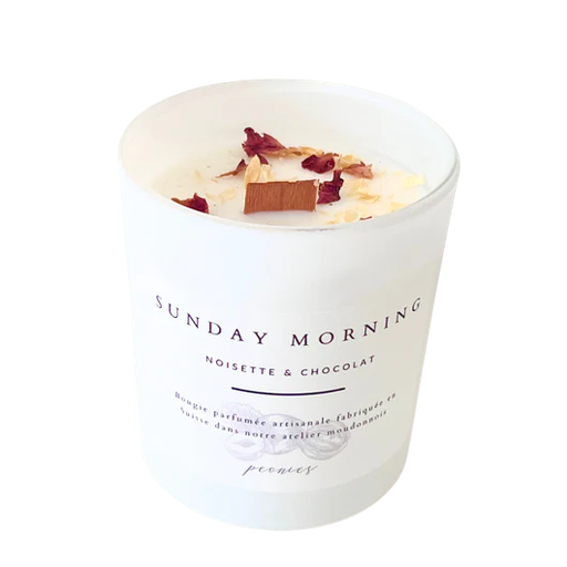 [PEO-15] Peonies Bougie parfumée 160g Sunday Morning - noisette & chocolat
