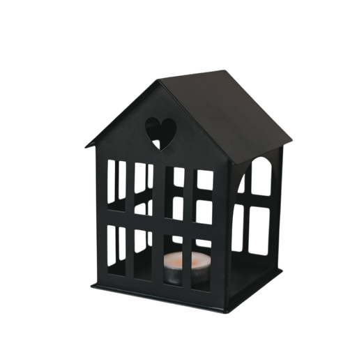 [mt-142-ve] Eulenschnitt Maison en métal noire mini