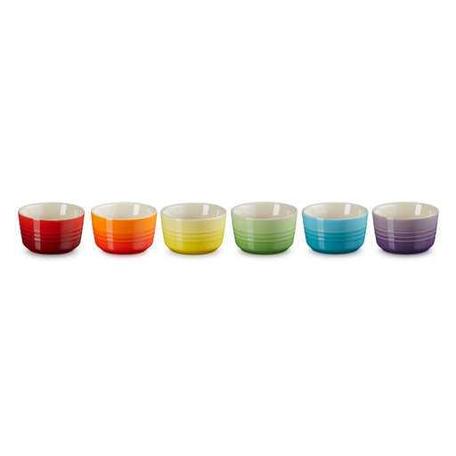[79134108359030] SET DE 6 MINI RAMEQUINS ARC-EN-CIEL