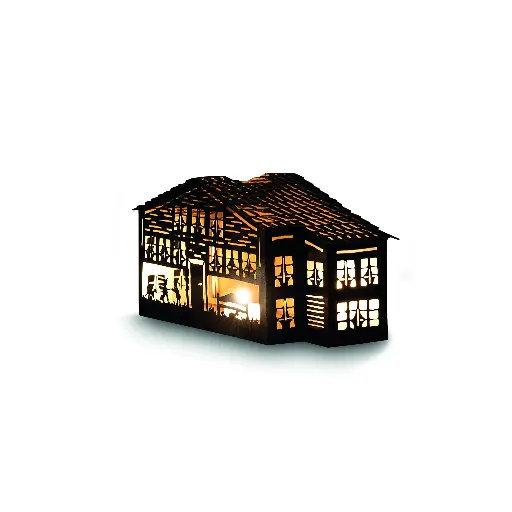 [MKCH02AB] Lumière des Alpes Lanterne «Le Chalet» midi