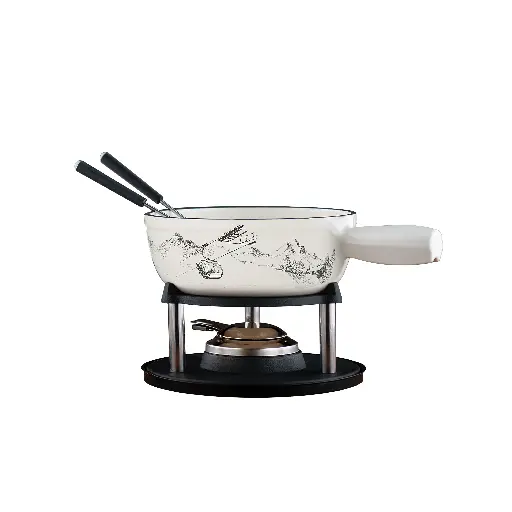 [TBSF02WB] Lumière des Alpes Fondue Set a fondue