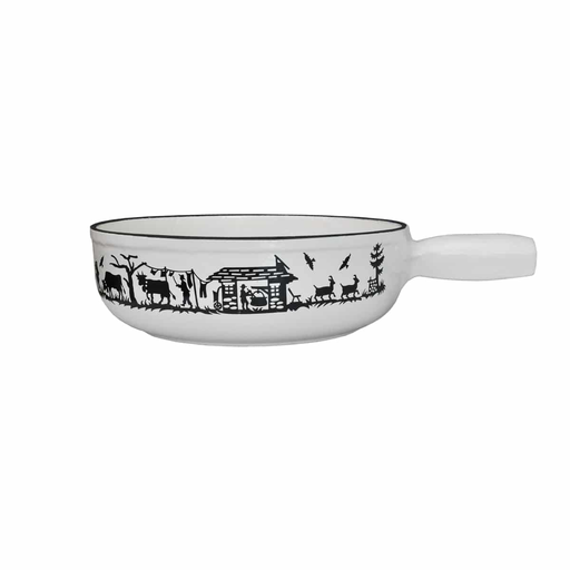 [26757000] ALPES Caquelon blanc 21cm