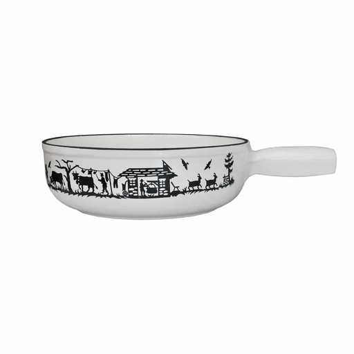 [26757100] ALPES Caquelon blanc 23cm