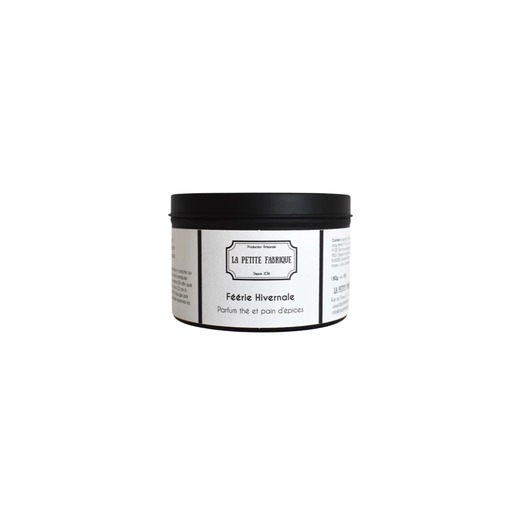 [PF-21] La Petite Fabrique Bougie métal noir "Féerie Hivernale" 180gr