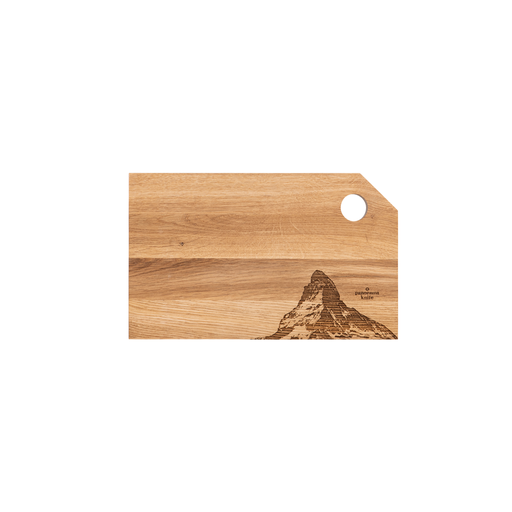 [PBL-05a] Panorama Knife Mont Cervin planche à découper en bois 30x18,5 cm PBL-05a