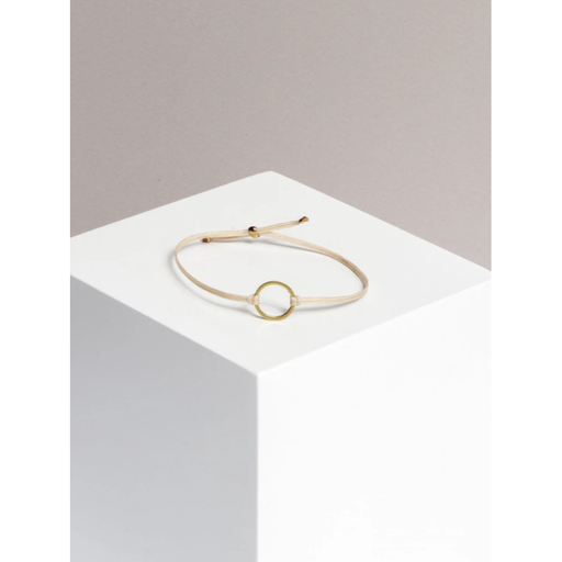 Yoomee Bracelet Géométrique cercle - beige / doré