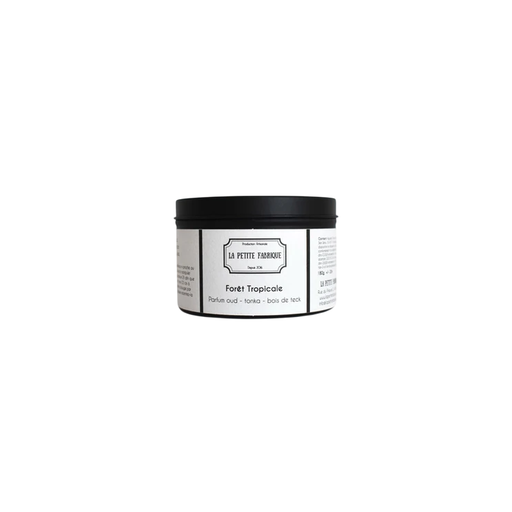 [PF-37] La Petite Fabrique Bougie métal noir "Forêt Tropicale" 100gr