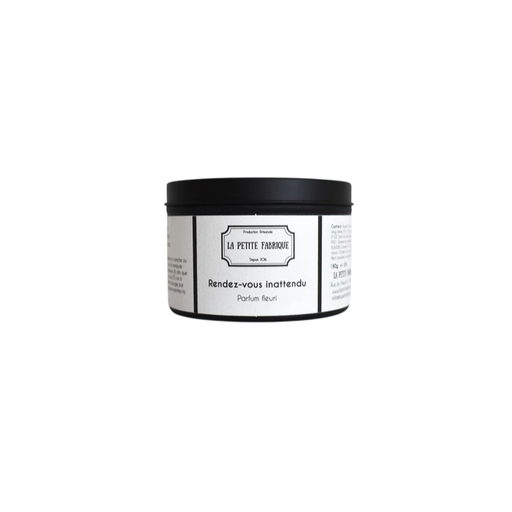 [PF-39] La Petite Fabrique Bougie métal noir "Rendez-vous inattendu" 100gr