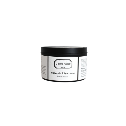 [PF-42] La Petite Fabrique Bougie métal noir "Escapade Polynésienne" 180gr