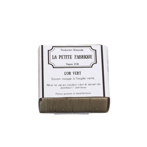 [PF-66] La Petite Fabrique Savon visage peaux grasses "L'Or vert"