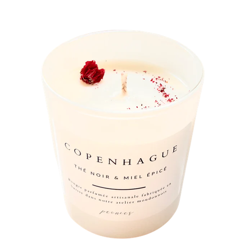 [PEO-04] Peonies Bougie parfumée 160g Copenhague - Thé Noir et Miel Epicé
