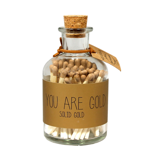 Mood4 Allumettes en bouteilles 80pces - You are gold, solid gold